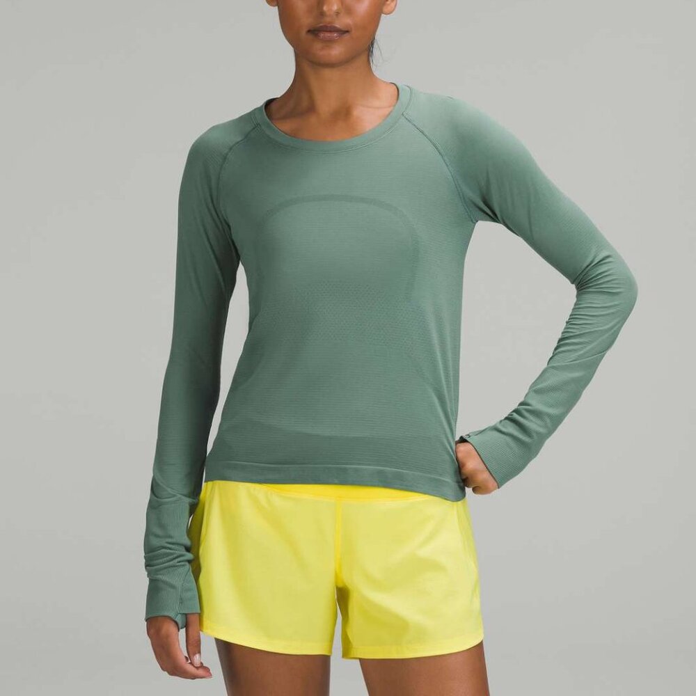 Lululemon Swiftly Tech Long Sleeve Shirt 2.0 *Race Length Tidewater Teal Size 4